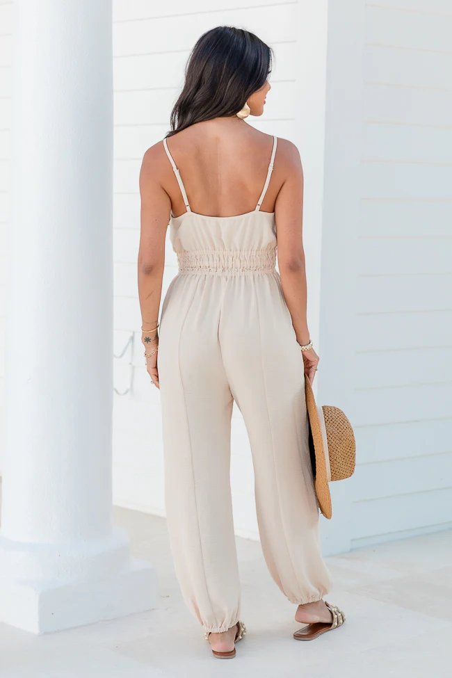 Taupe Jumpsuit – Happy Shopping